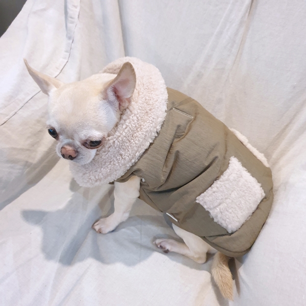 강아지 겨울옷 양털카라패딩