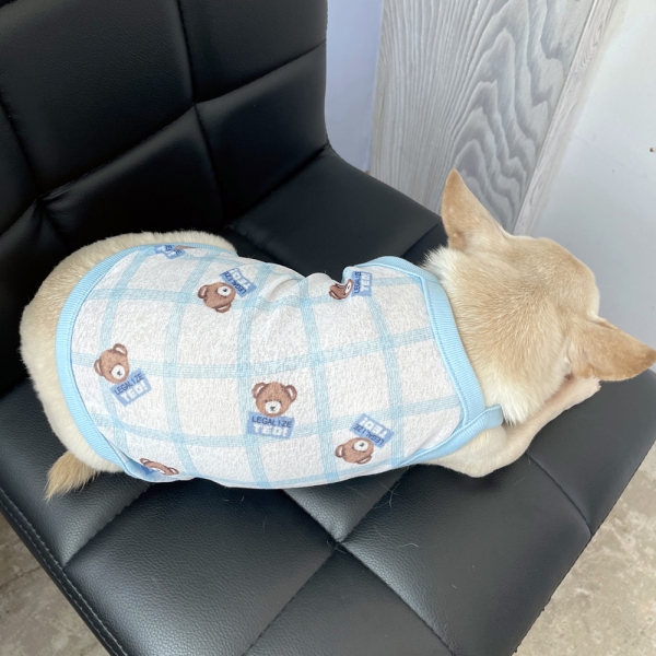 강아지옷 테디베어 민소매티셔츠 여름옷